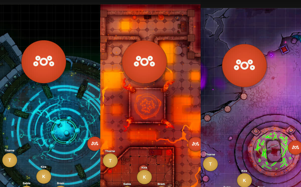 Three battle maps